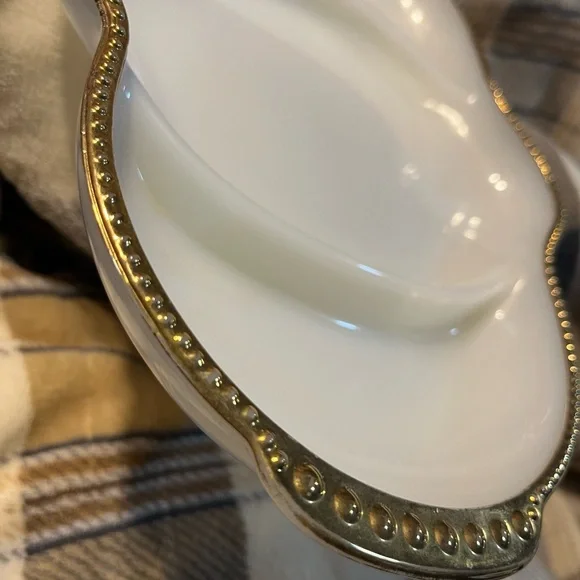 Anchor Hocking Fire King 3 section relish tray. 1950’s. Condiment tray. Hosting - Picture 2 of 7